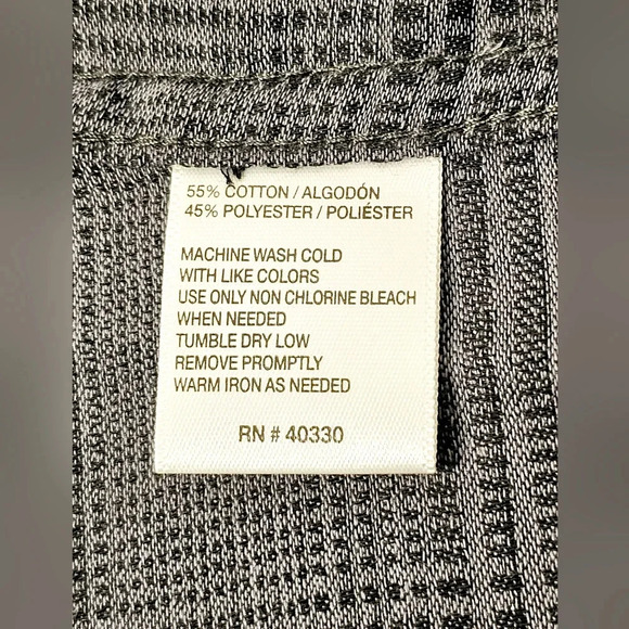 🛑 NWT Haggar Mens The Tuckless Shirt Black Gray Plaid Short Sleeve Button-up L - Picture 5 of 5